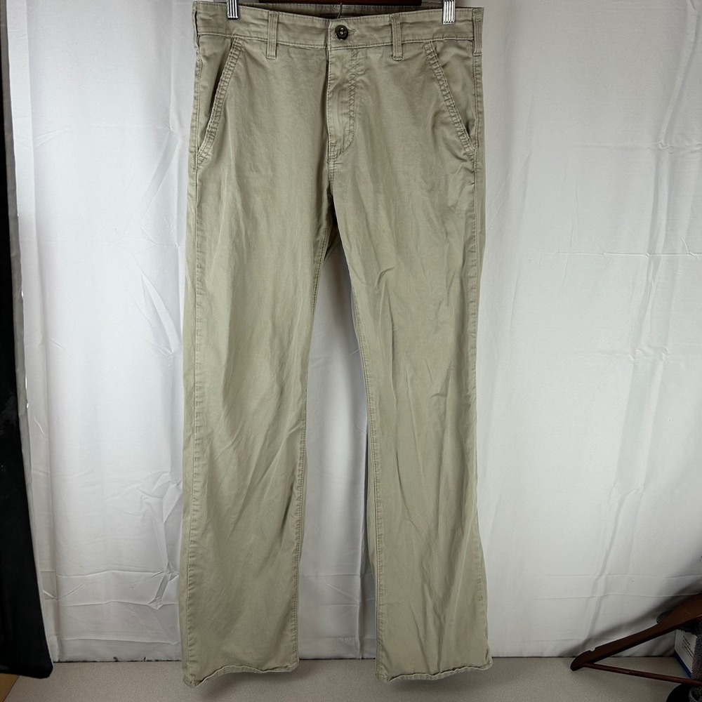 BKE Denim Jake Chino Pants Mens 32L Khaki‎ Tan Straight Leg Stretch 32x32